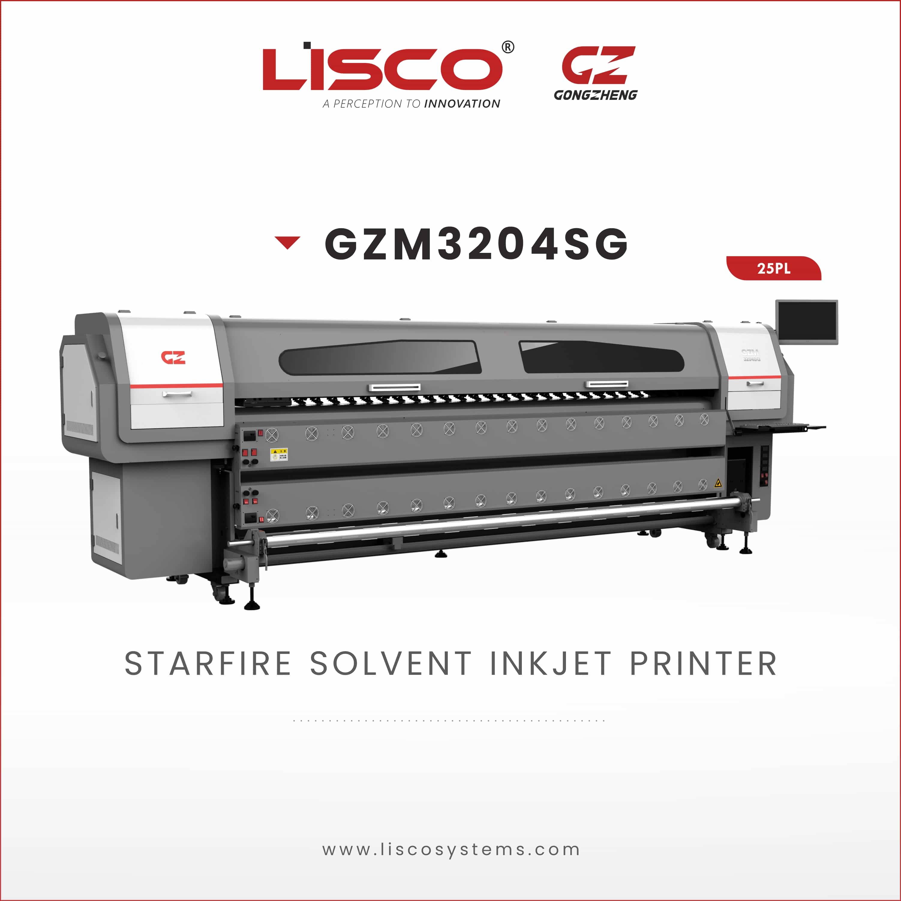 Starfire Solvent Inkjet Printer GZM3204SG Plus